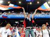 Над немецким стадионом развивается российский флаг