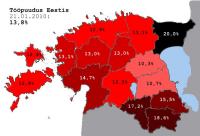 Карта безработицы Эстонии