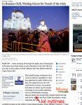 Газета «New York Times» осветила московскую очередь к поясу Богородицы