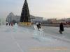 В городе Чите Ледяной городок не достоял до Нового года