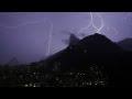 Christ the Redeemer hit by lightning: Compilation