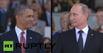 Обама не выдержал взгляд Путина (Фрагмент официальной видеотрансляции)
