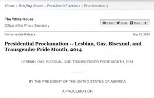 Обама объявил «месяц гордости» в США для лесби, геев и трансгендеров, — официальный текст манифеста президента США от 30 мая 2014