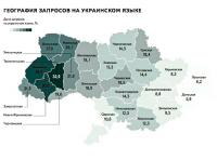 География запросов на украинском языке