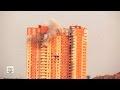 Луганск артобстрел многоэтажки рядом со штабом ЛНР