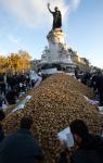 Невостребованный Россией картофель разбросан по Парижу