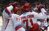 Сборная России по хоккею досрочно выиграла Кубок Первого канала(Это стало известно после того, как сборная Чехии не смогла победить команду Финляндии в основное время)