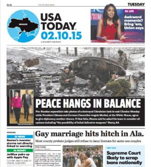 Американская ежедневная газета USA Today опубликовала карту Украины без Крыма