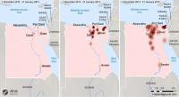 Карта показывает увеличение терактов в Египте