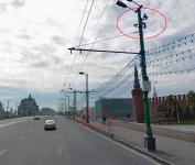 Фонарь возле места убийства Немцова