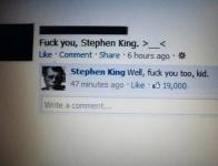 Стивен Кинг общается с фанатами в Facebook