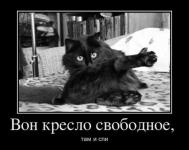 Вон кресло свободное