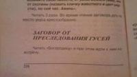 Заговор от преследования гусей