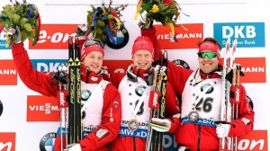 [Невозможное возможно] Биатлон. 42-летний Бьорндален в составе сборной Норвегии выиграл 20-е золото в карьере. Россияне - шестые.