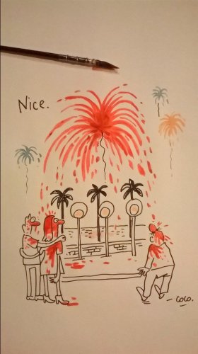 [Твиттерское] Очередное творение художницы Charlie Hebdo. #Nice?