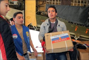 Россия и Белоруссия передали 23 тонны гумпомощи в Алеппо