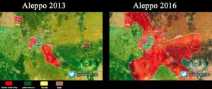 Прогресс сирийской армии в Алеппо за три года