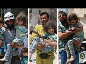 Актёрское мастерство: проамериканские «Белые каски» в Сирии три раза «спасли» одну девочку в разных местах