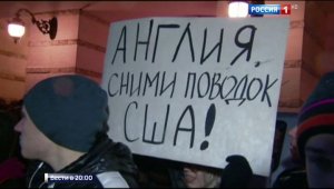 Британское посольство в Москве закидали собачьими поводками и намордниками