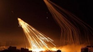 Камера миссии ОБСЕ в Широкино зафиксировала разрывы от нанесения ударов фосфорными снарядами на территории под контролем ополчения - из доклада Постоянного совета ОБСЕ о ситуации на Украине