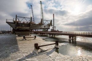 Началась надвижка морских пролетов Керченского моста