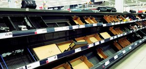 В Европе начали нормировать продажу овощей. В супермаркетах Британии, Норвегии и Дании пустые полки, оставшееся строго контролируют: отпускают не больше 3-х упаковок салата и пары брокколи на человека