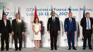 Главы МИД G7 на встрече в Лукке не приняли решения о санкциях против России. Вопрос о расширении ограничений в отношении Москвы вообще не обсуждали
