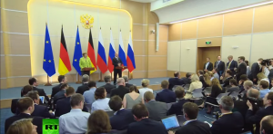 Пресс-конференция Путина и Меркель по итогам встречи