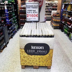 Финская пивоварня выставила на продажу упаковки по 1080 банок пива