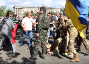 Нацисты УПА получили по голове от воинов-афганцев в Николаеве