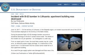 Инцидент с участием бомбардировщика ВВС США в Литве