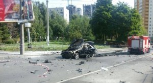 В Киеве в момент движения взорвался автомобиль. Погиб представитель Минобороны Украины