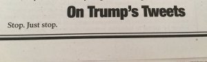 В газете New York Post вышла статья о Трампе из трех слов