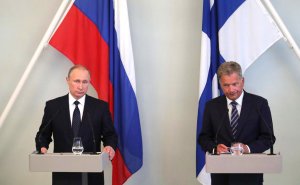 По окончании российско-финляндских переговоров Владимир Путин и Саули Ниинистё дали совместную пресс-конференцию