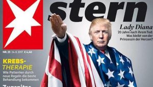 Немецкий журнал Stern изобразил на обложке "зигующего" Трампа