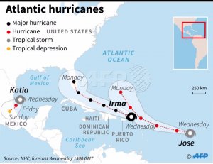 Два тропических шторма у берегов Америки набрали силу ураганов