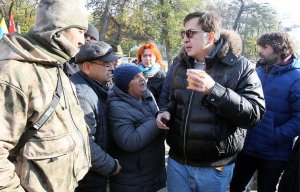 Более тысячи сторонников Саакашвили проводят в Киеве "марш за импичмент"