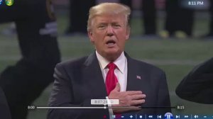 Дональд Трамп забыл слова гимна США