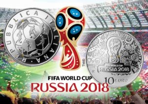 В Италии выпустили в обращение монету 10 евро Чемпионат мира по футболу в России