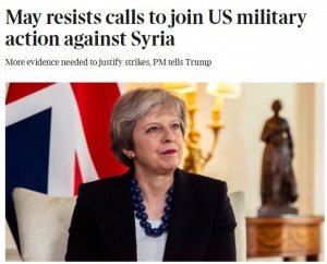 Times: Мэй отказала Трампу в совместной военной кампании в Сирии