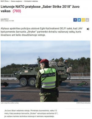 Ребенок умер во время военных учений НАТО в Литве