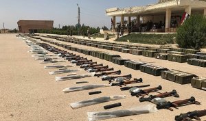 Боевики бросили тонны боеприпасов и оружие в сирийской провинции Дераа