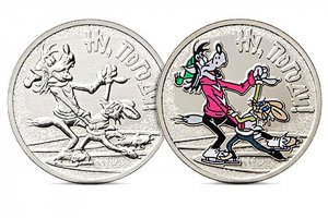 Центробанк выпустил монеты с волком и зайцем из «Ну, погоди!» (В этом году культовому мультфильму исполняется 50 лет)