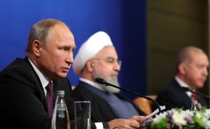 Пресс-конференция по итогам встречи с Президентом Ирана Хасаном Рухани и Президентом Турции Реджепом Тайипом Эрдоганом