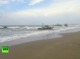 Морская пехота ВМФ отработала высадку на сирийское побережье