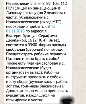 Уральских спасателей заставили косить траву вместе со снегом перед приездом начальства