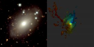 Таинственные газовые облака устроили карусель вокруг активной галактики