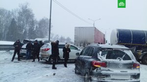 На трассе "Крым" столкнулись 50 автомобилей