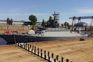В Татарстане спущен на воду новый ракетный корабль  "Ингушетия"