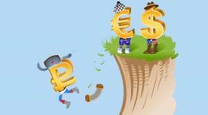 Рубль ждет обвал, сообщает Bloomberg